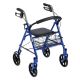 Drive Medical Four Wheel Rollator with Fold Up Removable Back Support